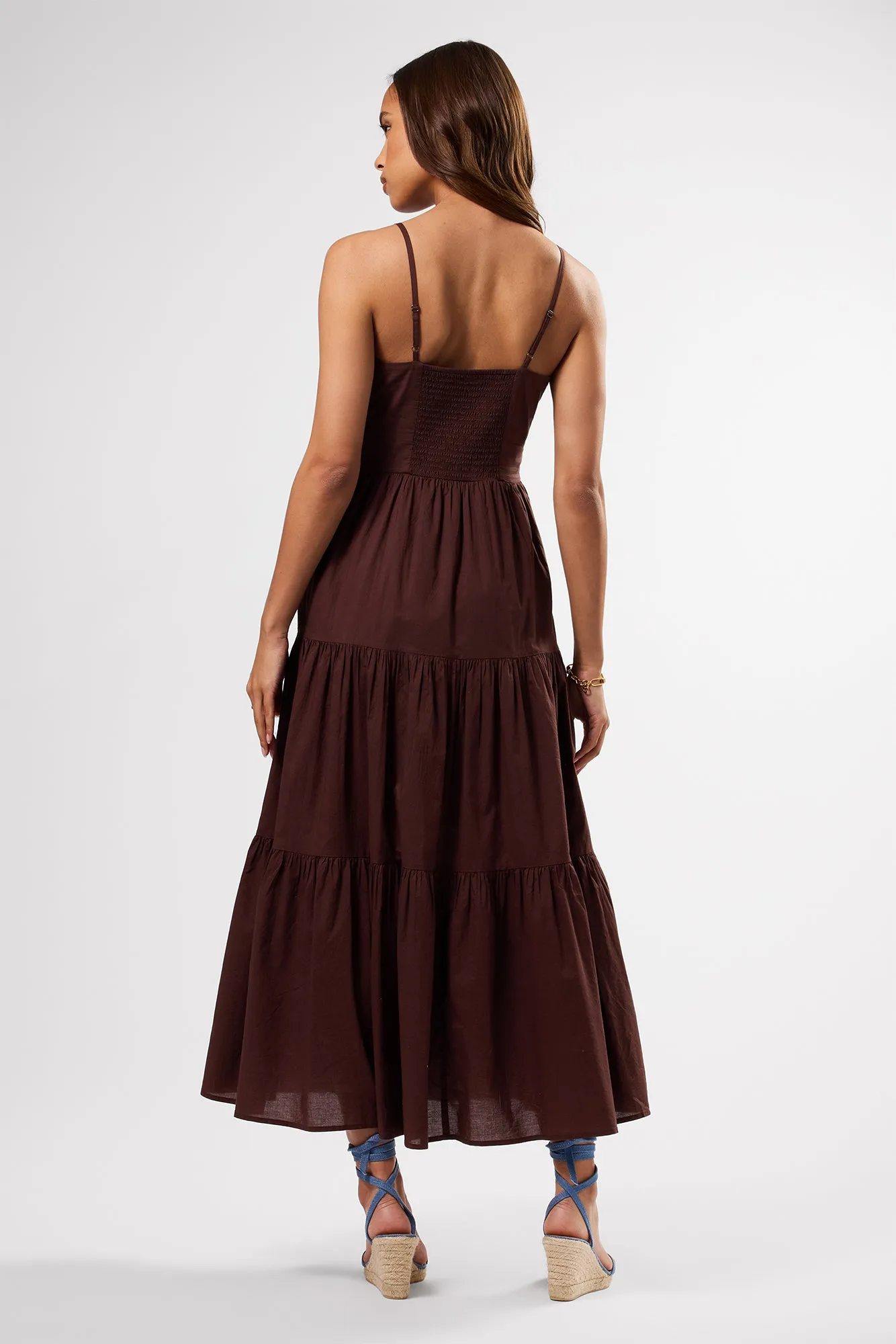 Tie Front Dress - Espresso sold by Amour Vert product image thumbnail 4