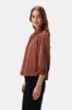 Jeanne 3/4 Sleeve Blouse - Cafe sold by Amour Vert