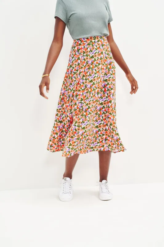 Blaze Washable Silk Skirt - Seaside Floral sold by Amour Vert