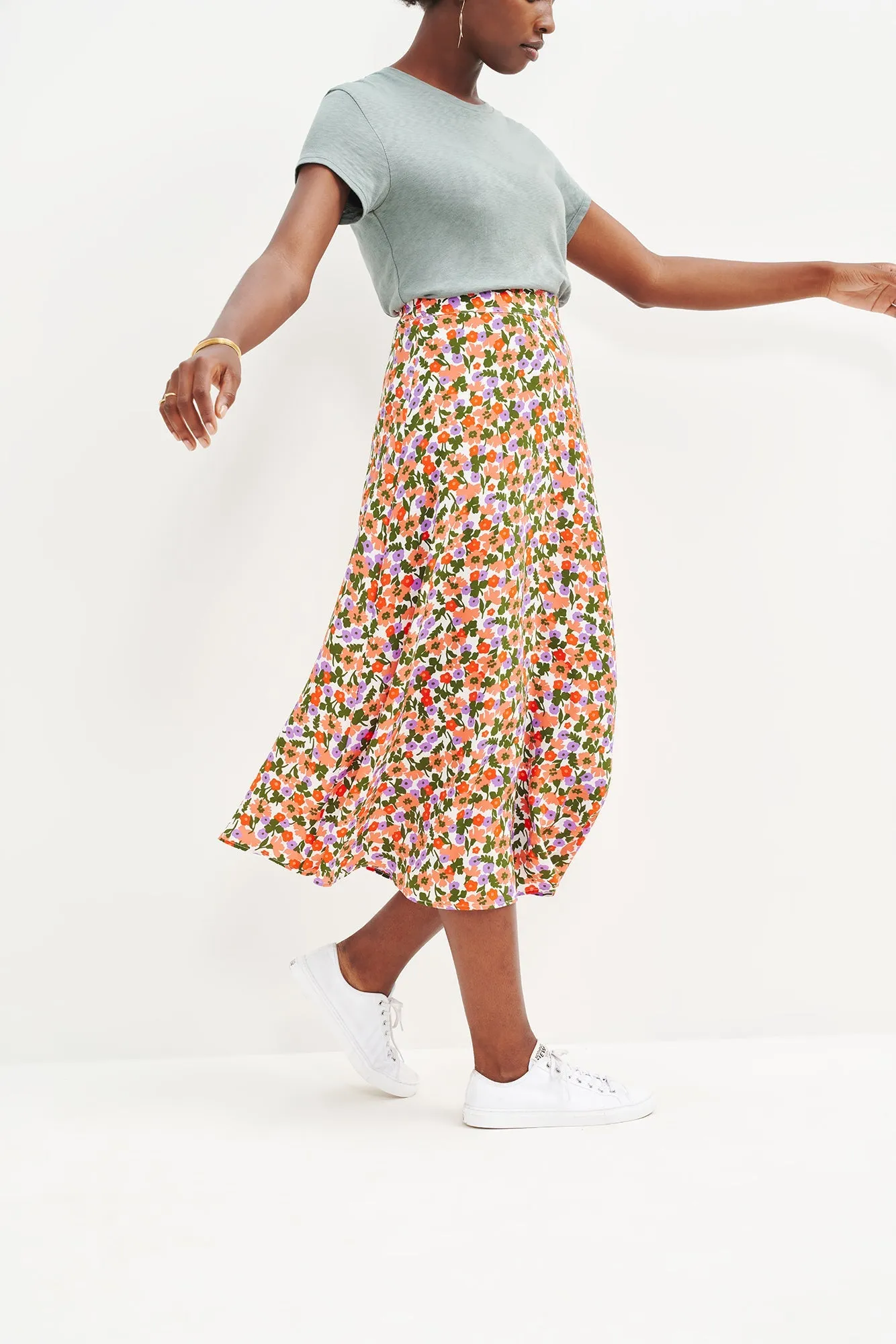 Blaze Washable Silk Skirt - Seaside Floral sold by Amour Vert product image thumbnail 3