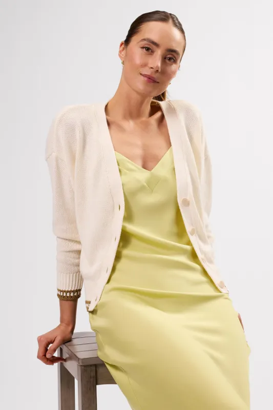 Texture Cardigan - Ivory Elm sold by Amour Vert