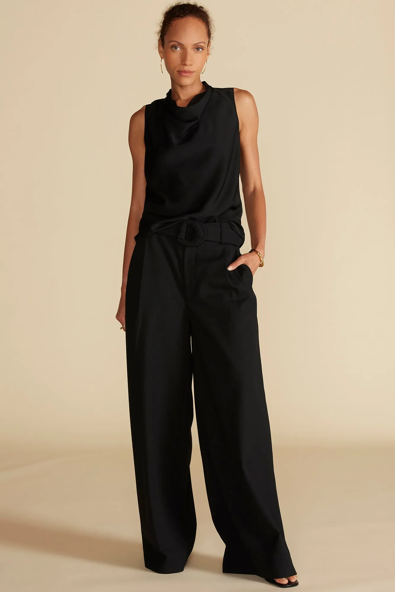 Ann Draped Tank - Black sold by Amour Vert product image thumbnail 5