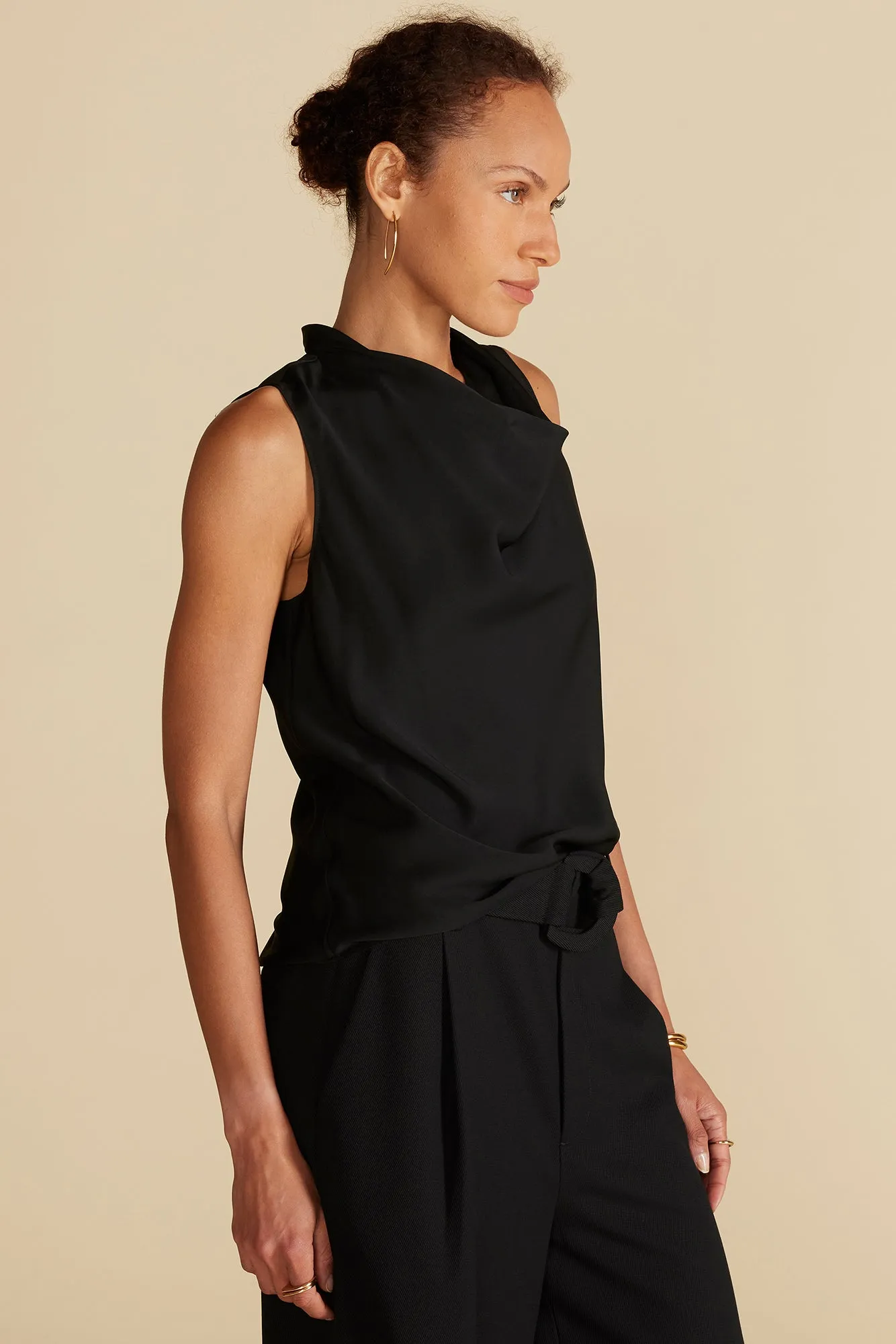 Ann Draped Tank - Black sold by Amour Vert product image thumbnail 3