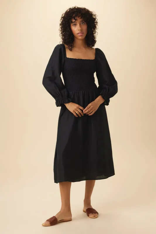Averill Ramie Viscose Dress - Black sold by Amour Vert