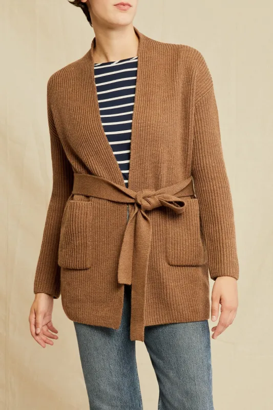 Zuma Wool Cardigan - Toffee sold by Amour Vert