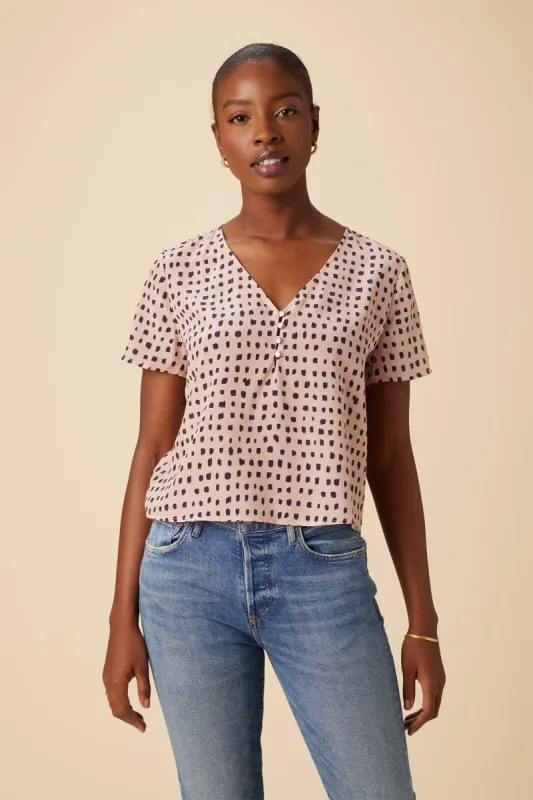 Suri Washable Silk Blouse - Valencia Dot Pink - ReAmour sold by Amour Vert