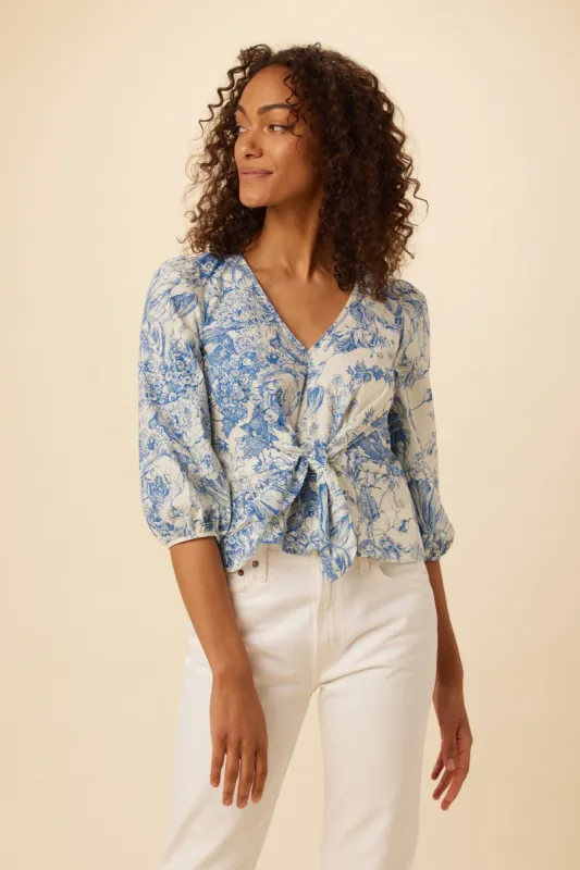 Annika Organic Cotton Blouse - Cotswolds sold by Amour Vert