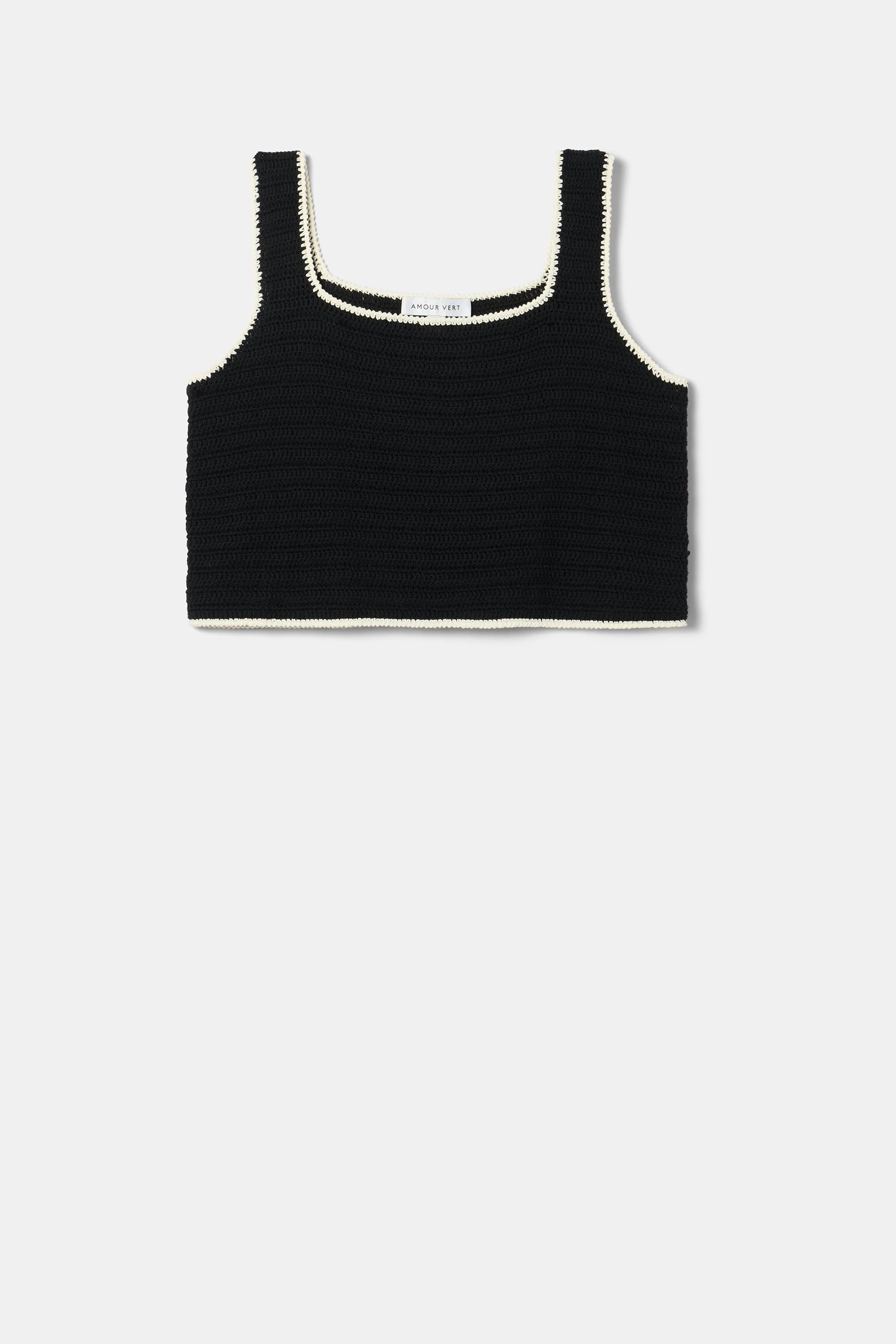 Antibes Crochet Tank - Black Ivory sold by Amour Vert product image thumbnail 5