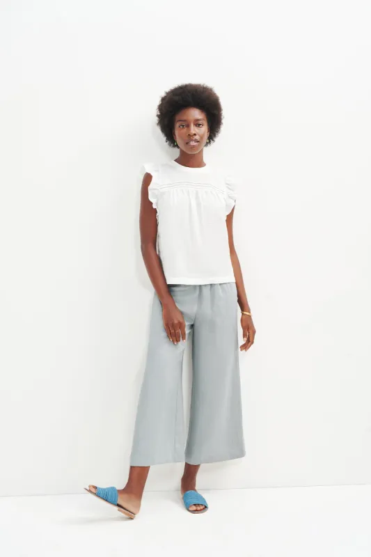 Bena Linen Top - White sold by Amour Vert