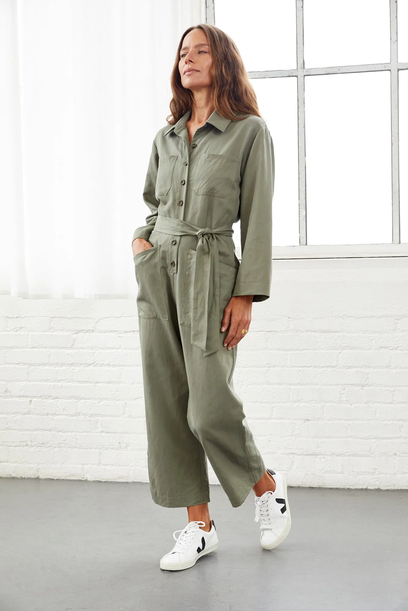 Oceane Femme Fête Jumpsuit - Lichen Green sold by Amour Vert product image thumbnail 3