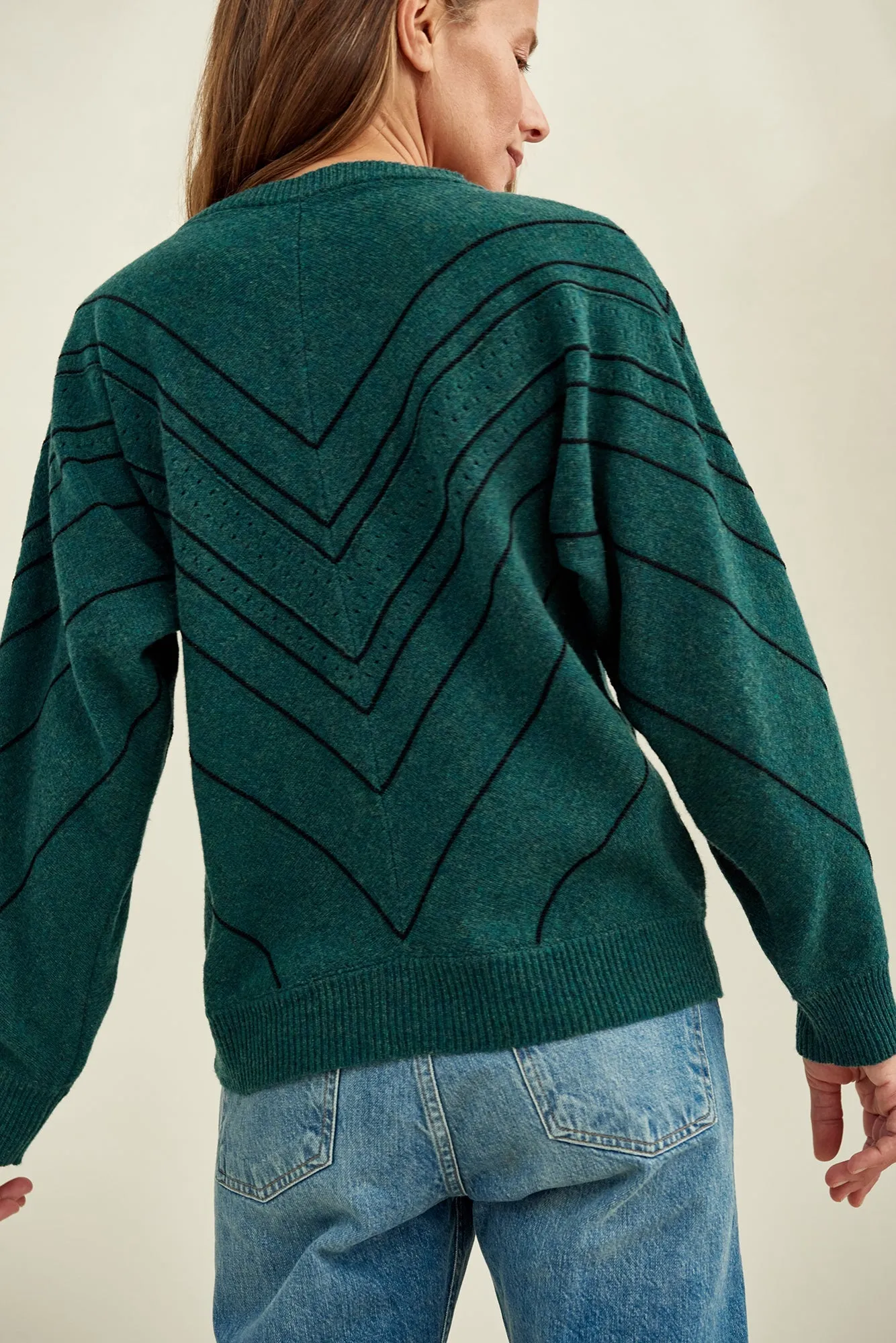 Minerva Wool Sweater - Green and Black sold by Amour Vert product image thumbnail 3