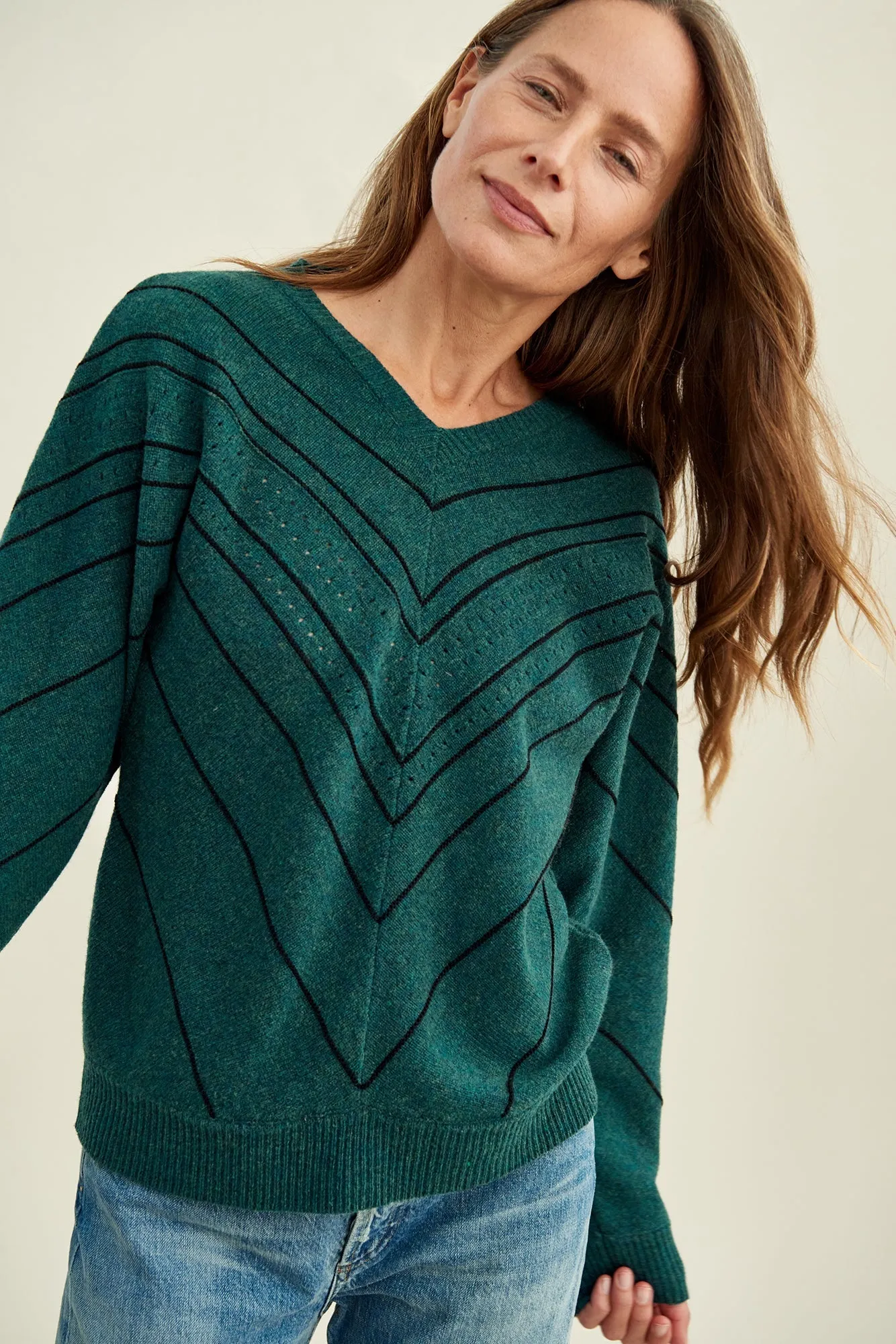 Minerva Wool Sweater - Green and Black sold by Amour Vert product image thumbnail 2