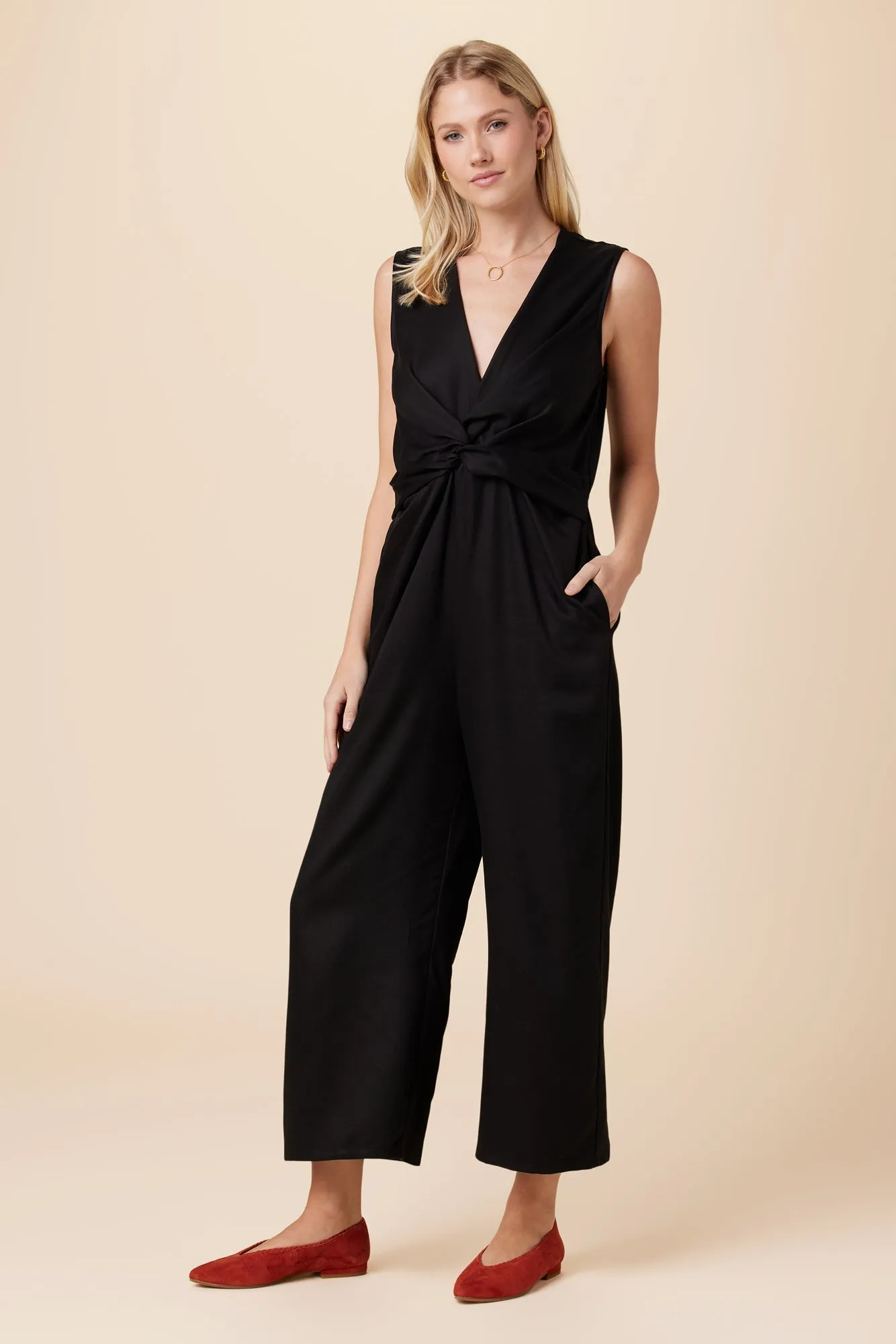 Cayenne Tencel Jumpsuit - Black - ReAmour sold by Amour Vert product image thumbnail 2