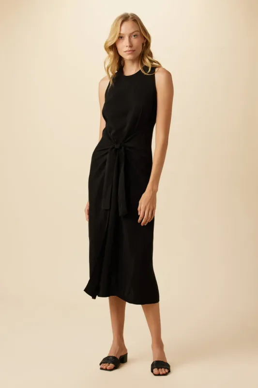 Cortney Cottonseed Cupro Dress - Black sold by Amour Vert