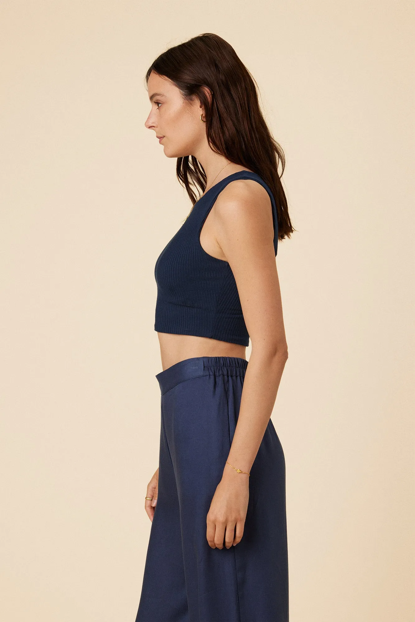 Katrina Paris Rib Tank - Ocean sold by Amour Vert product image thumbnail 2