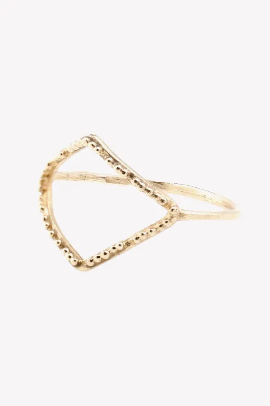 Adeline 14K Gold Ancient Rhombus Ring sold by Amour Vert