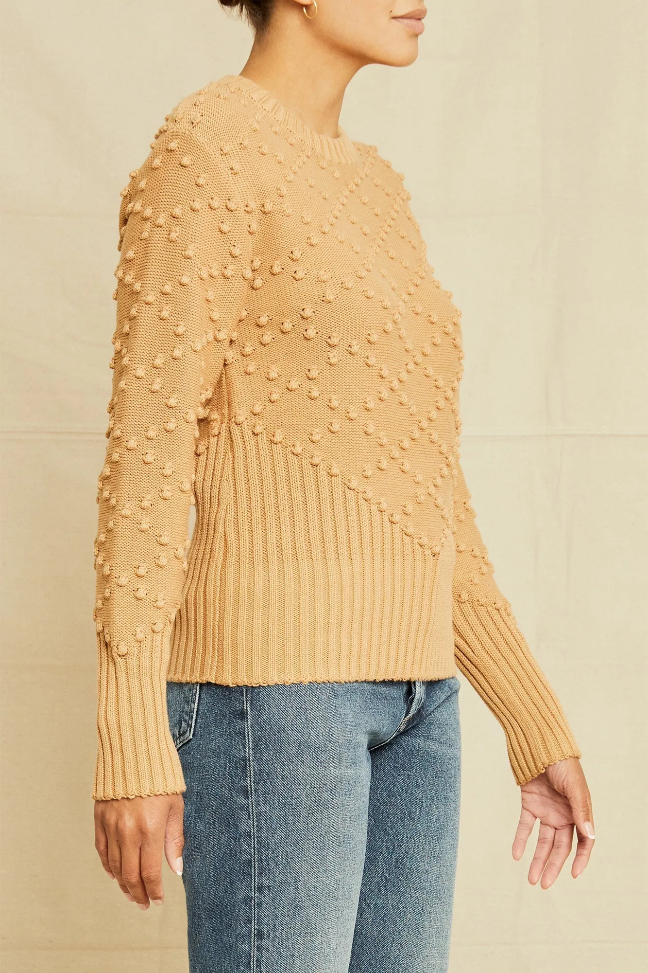 Cherie Organic Cotton Sweater - Tan - ReAmour sold by Amour Vert product image thumbnail 2