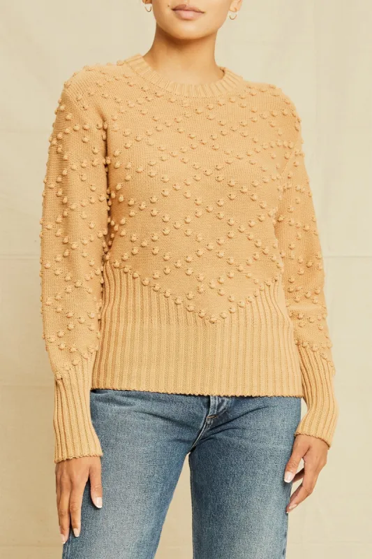 Cherie Organic Cotton Sweater - Tan - ReAmour sold by Amour Vert