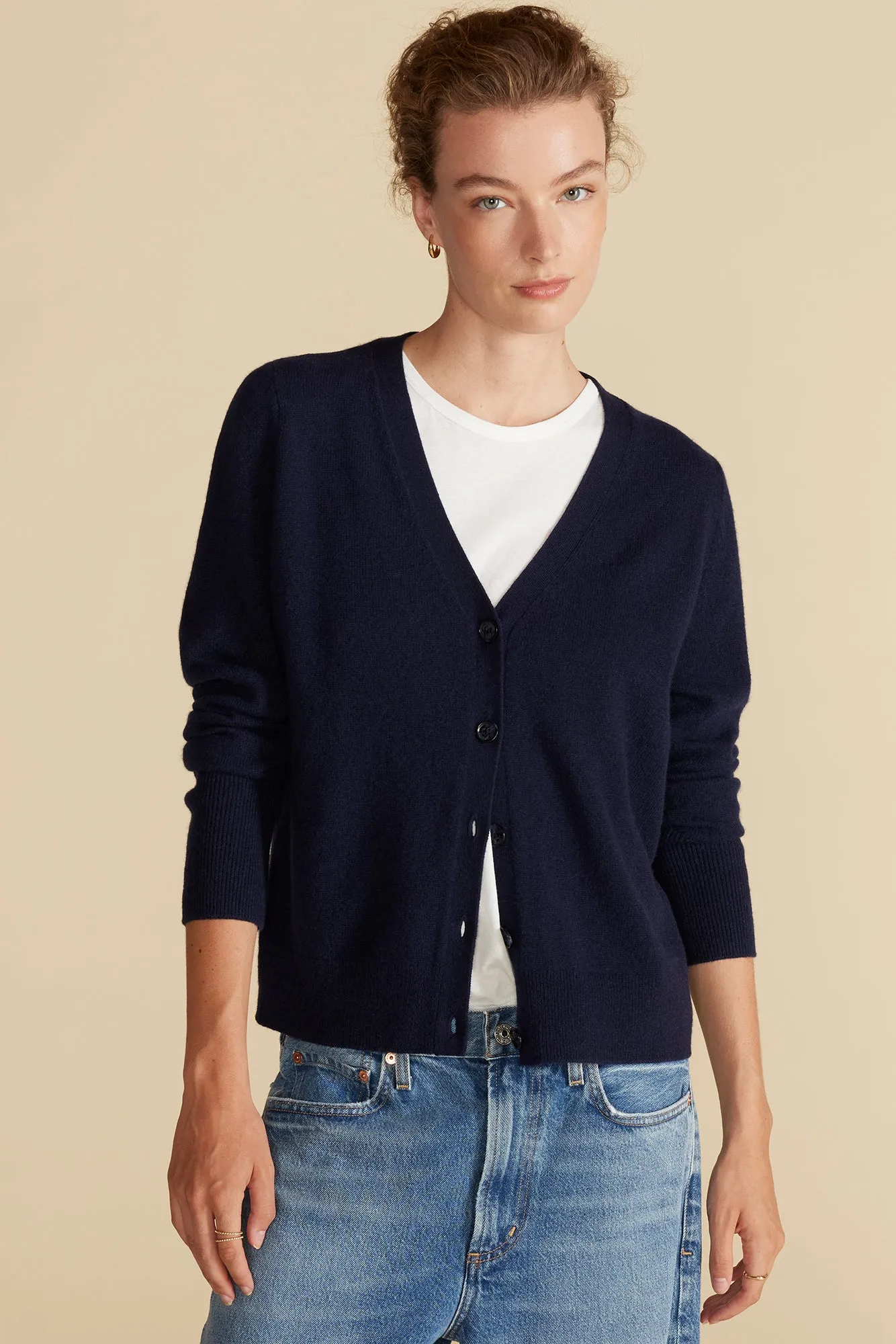 Mason Cashmere Cardigan - Navy Blue sold by Amour Vert
