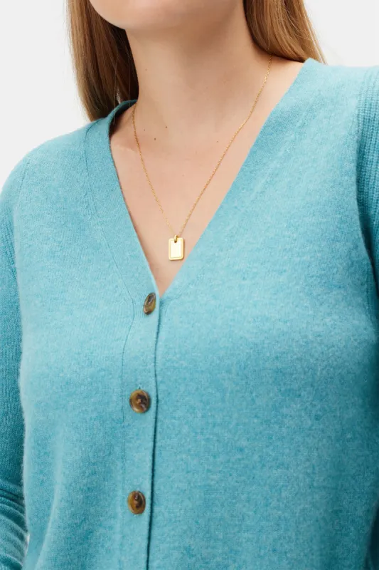 Mason Cashmere Cardigan - Aegean sold by Amour Vert