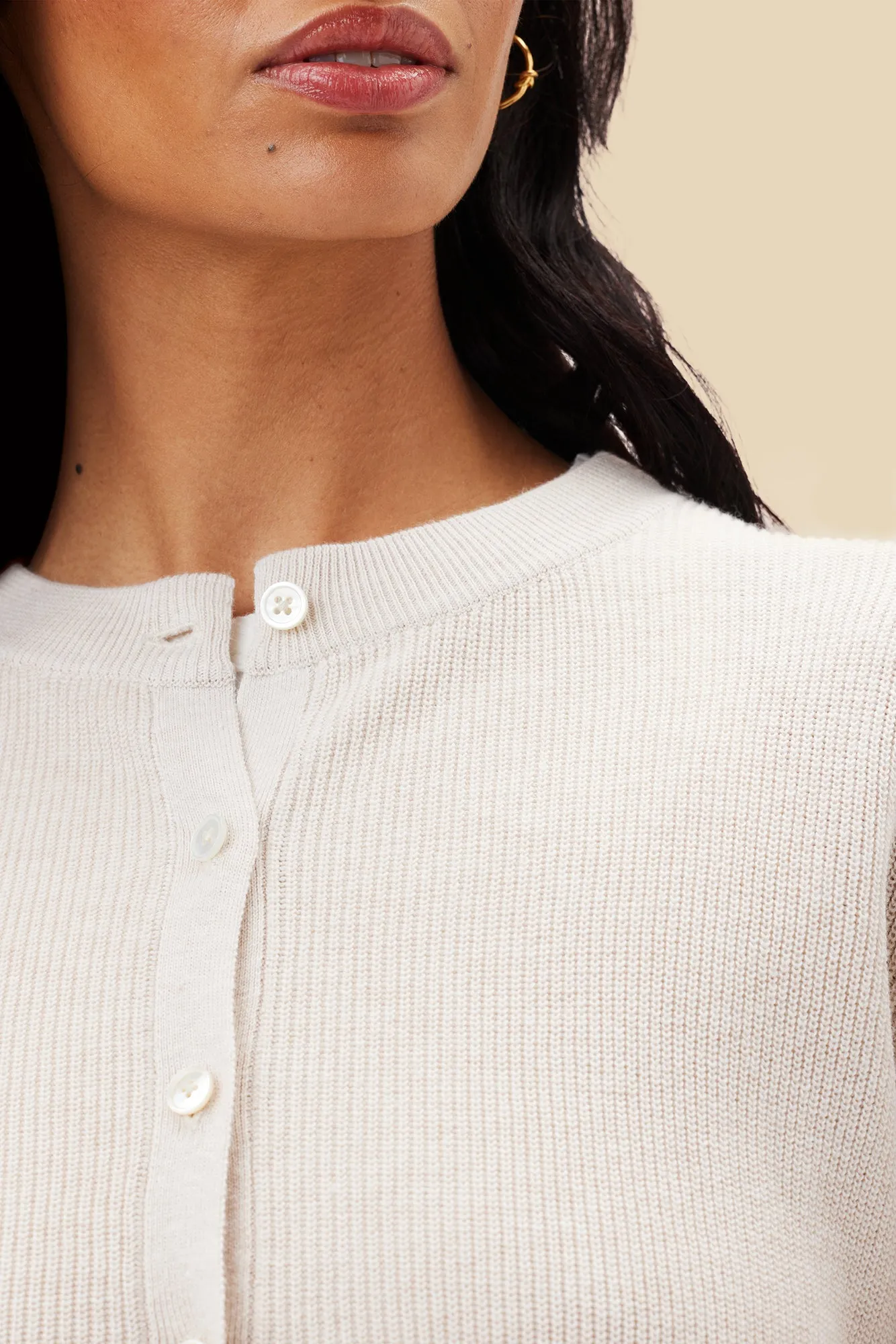 Lily Cardigan Sweater - Birch sold by Amour Vert product image thumbnail 4