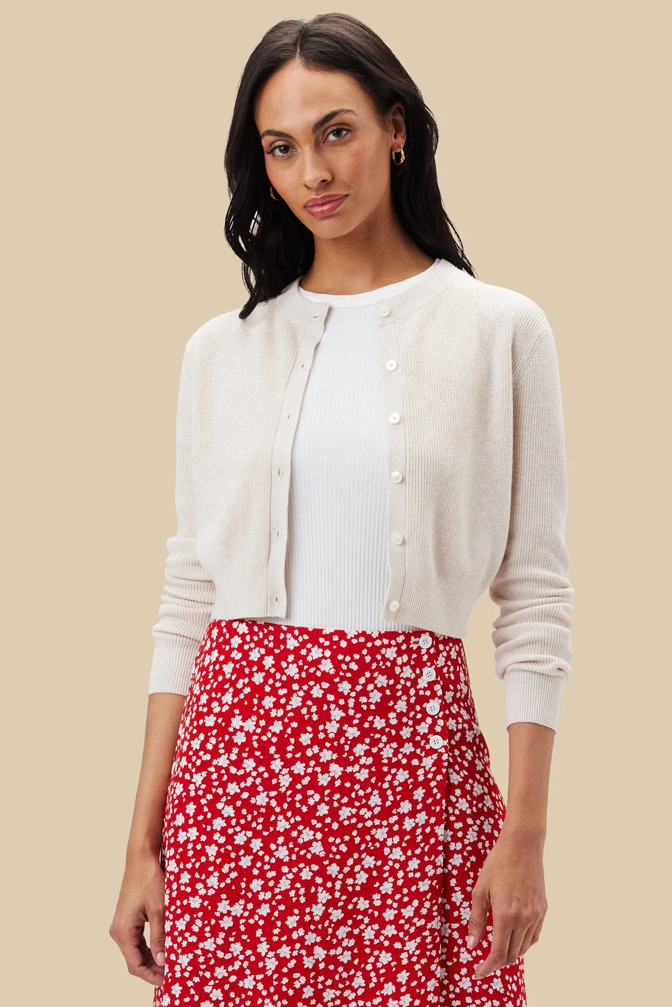 Lily Cardigan Sweater - Birch sold by Amour Vert