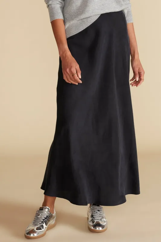 Eve Cupro Slip Skirt - Black sold by Amour Vert