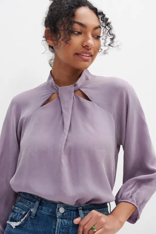 Papillon 3/4 Sleeve Blouse - Lilac - ReAmour sold by Amour Vert