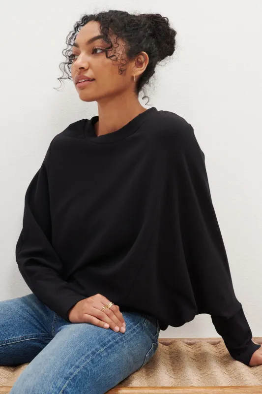 Dominique Reverie Terry Sweatshirt - Black sold by Amour Vert