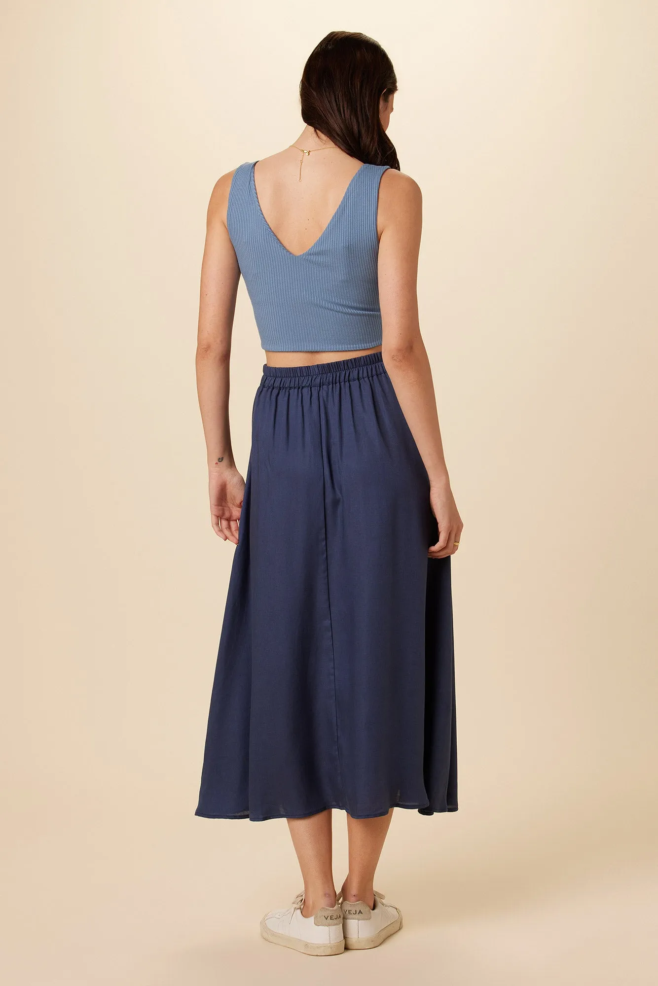 Blaze Tencel Midi Skirt - Indigo sold by Amour Vert product image thumbnail 3