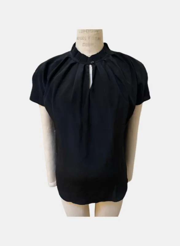 Claudie Silk Blouse - Black - ReAmour sold by Amour Vert