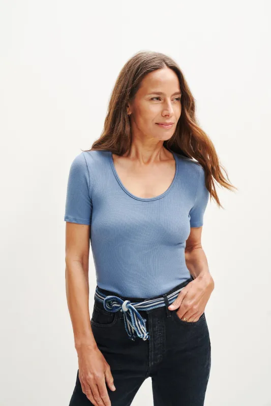 Itana Dream Rib Tee - Horizon sold by Amour Vert