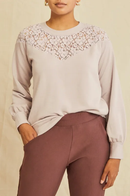 Clementine Luxe Fleece Sweatshirt - Dawn made by Amour Vert