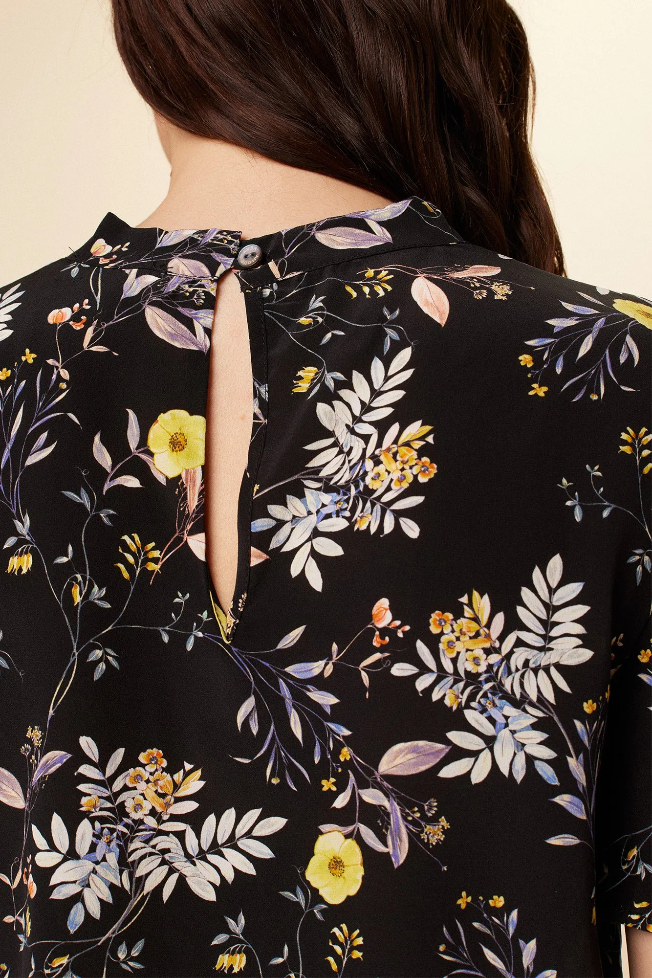 Seville Washable Silk Blouse - French Jardin Black sold by Amour Vert product image thumbnail 5