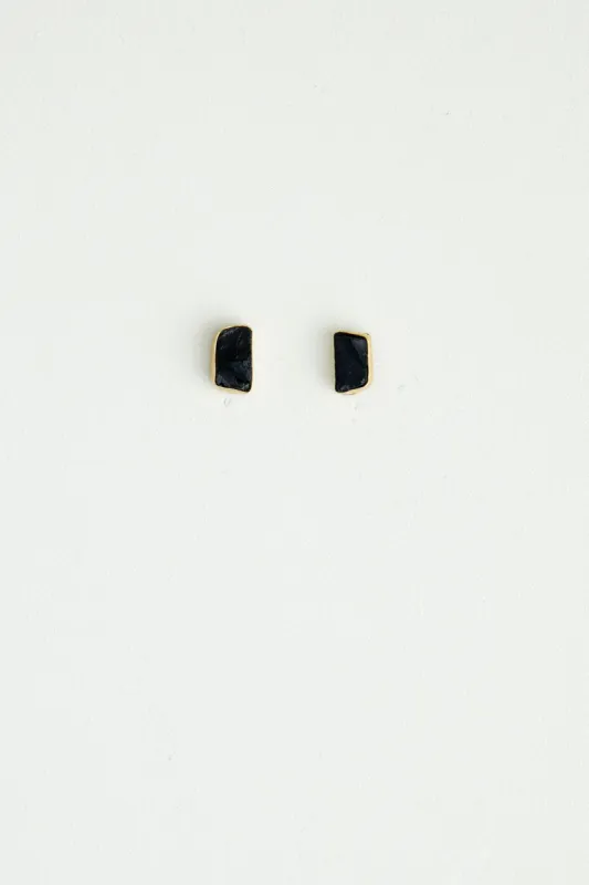 Leslie Francesca Raw Crystal Studs made by Amour Vert