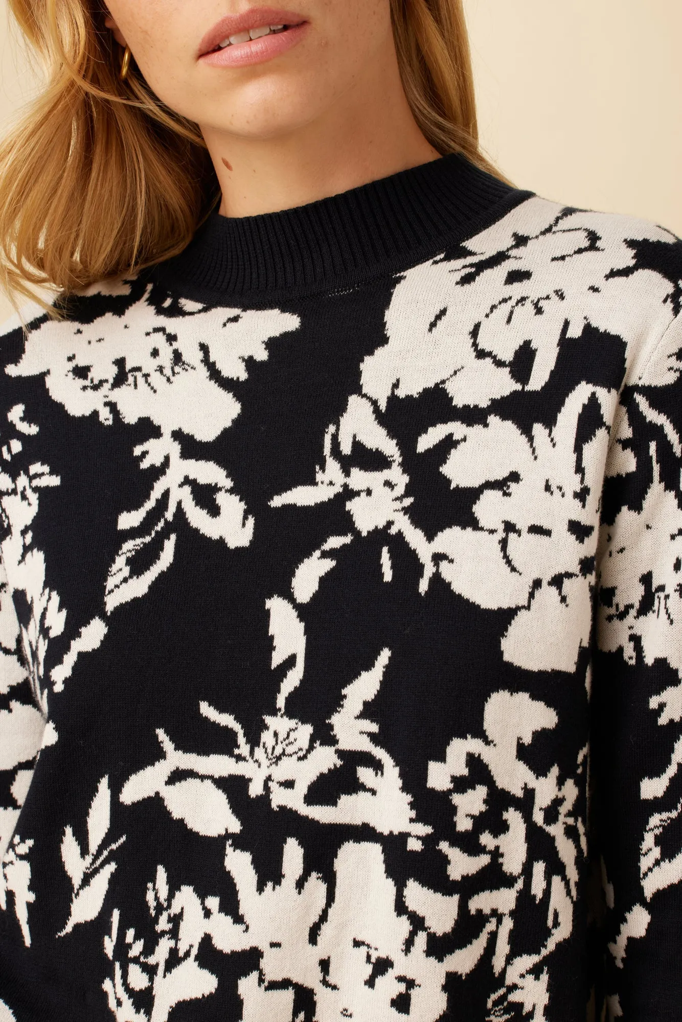 Almira Organic Cotton Sweater - Black and Ivory sold by Amour Vert product image thumbnail 4