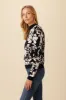 Almira Organic Cotton Sweater - Black and Ivory sold by Amour Vert