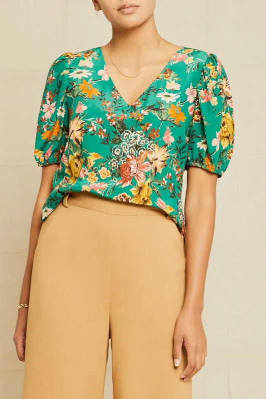 Juliana Washable Silk Blouse - Rosalind Floral sold by Amour Vert