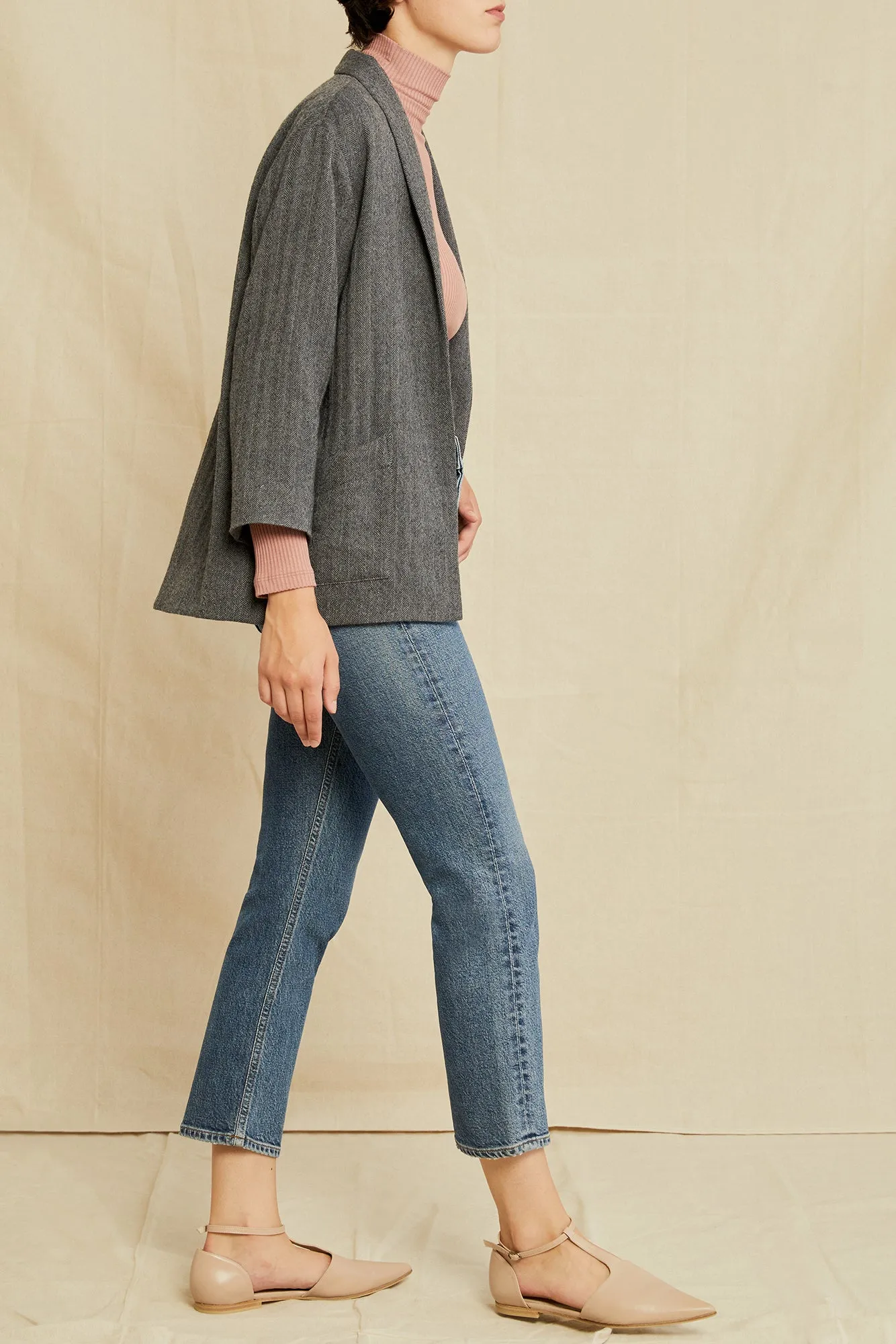 Viva Wool Jacket - Herringbone Grey - ReAmour sold by Amour Vert product image thumbnail 2