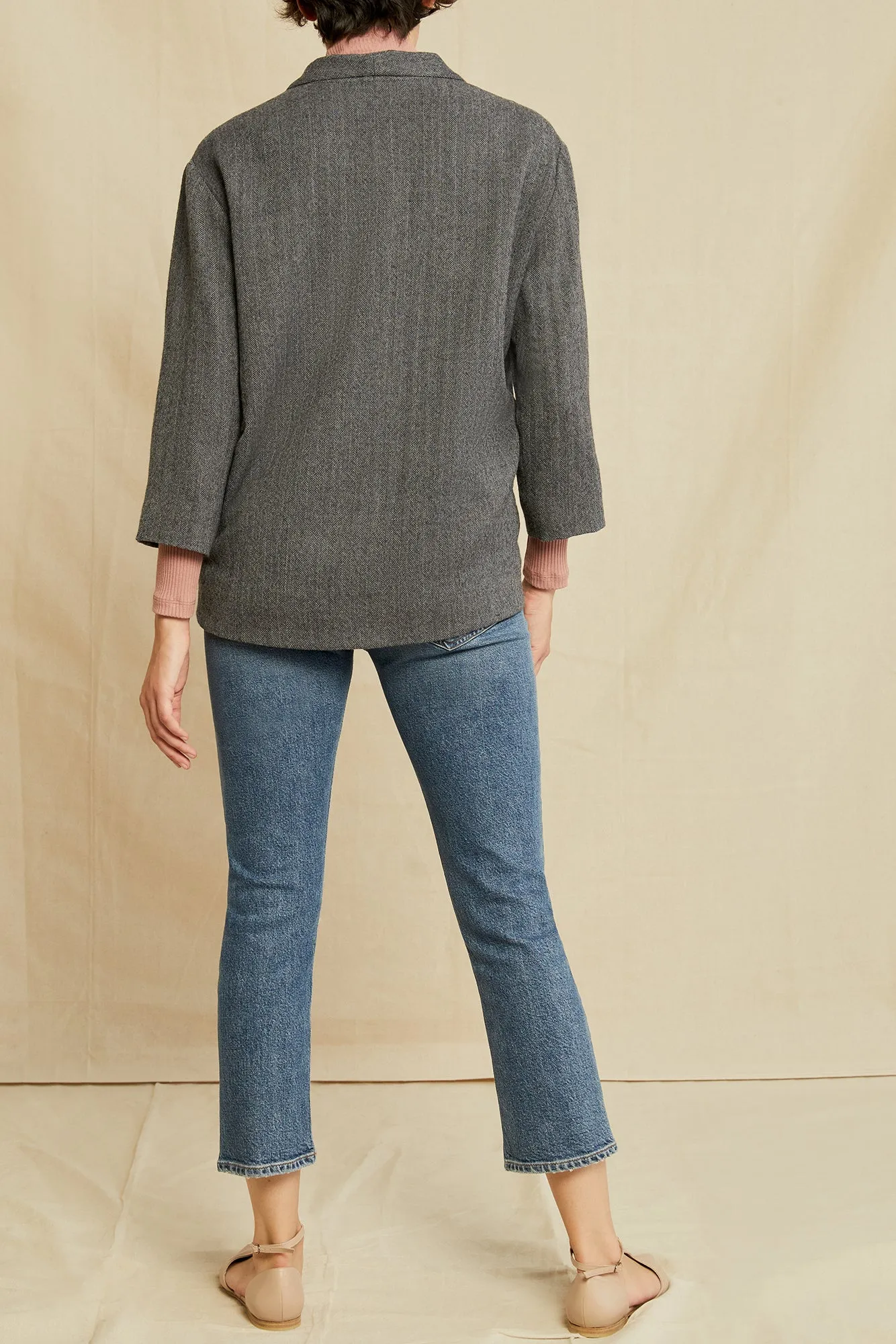 Viva Wool Jacket - Herringbone Grey - ReAmour sold by Amour Vert product image thumbnail 3