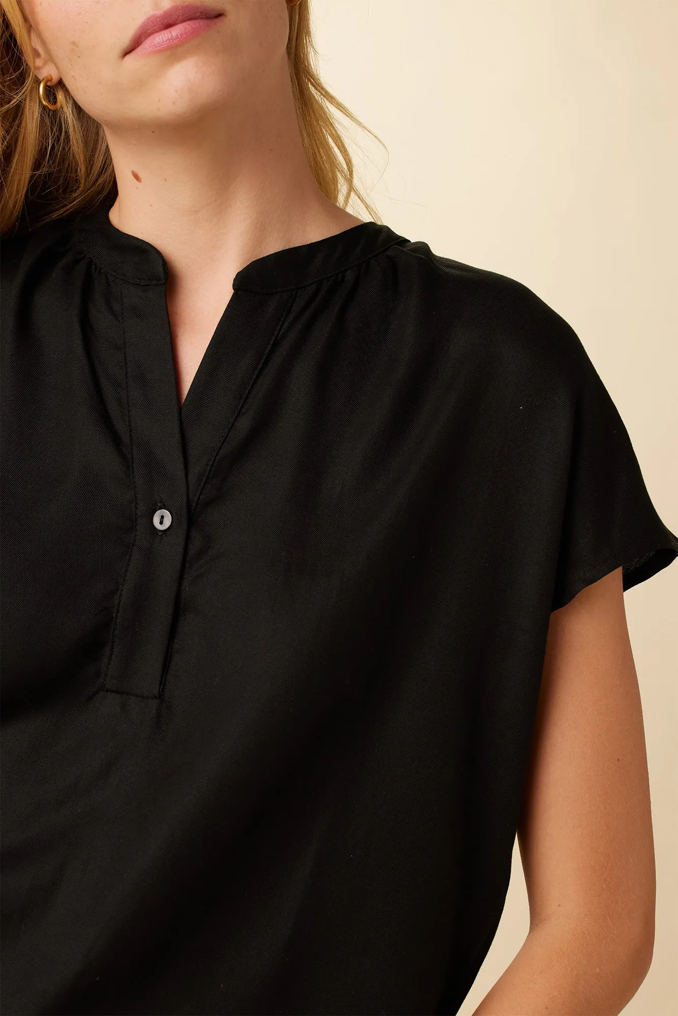 Renata Tencel Blouse - Black sold by Amour Vert product image thumbnail 4