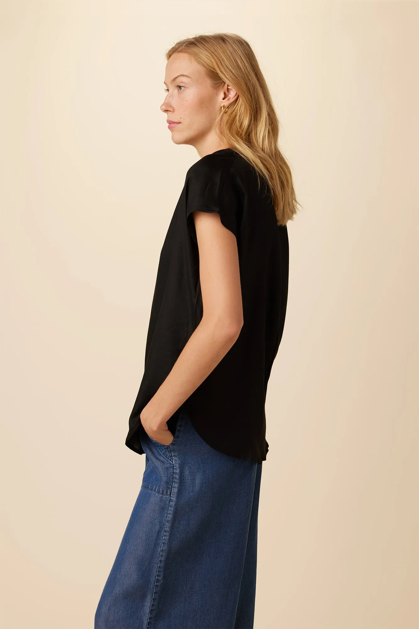 Renata Tencel Blouse - Black sold by Amour Vert product image thumbnail 2
