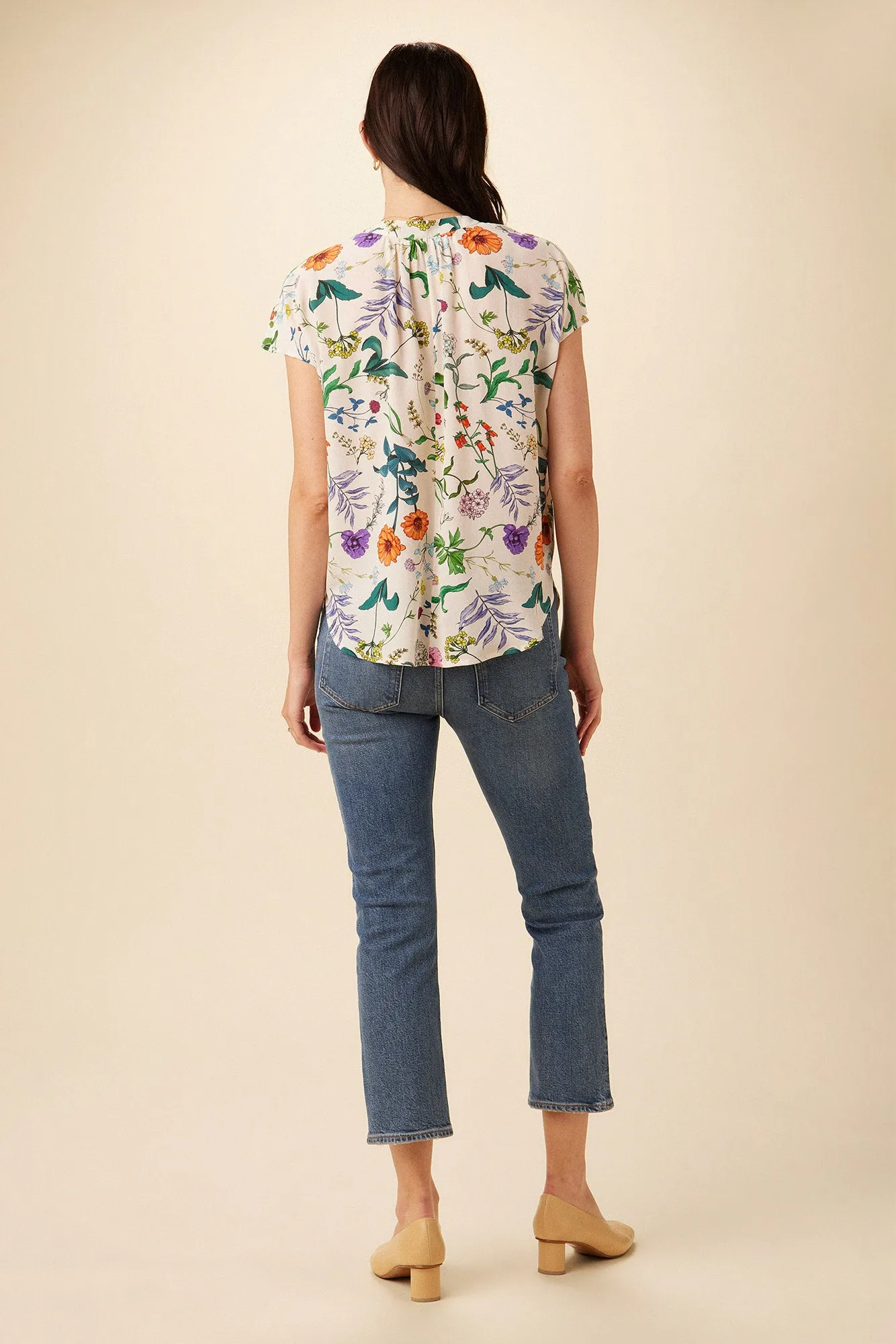 Renata Washable Silk Blouse - Stella Floral White sold by Amour Vert product image thumbnail 4
