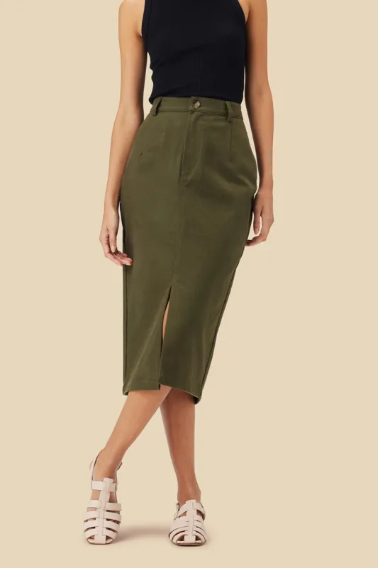 Lina Organic Cotton Skirt - Calla Green sold by Amour Vert