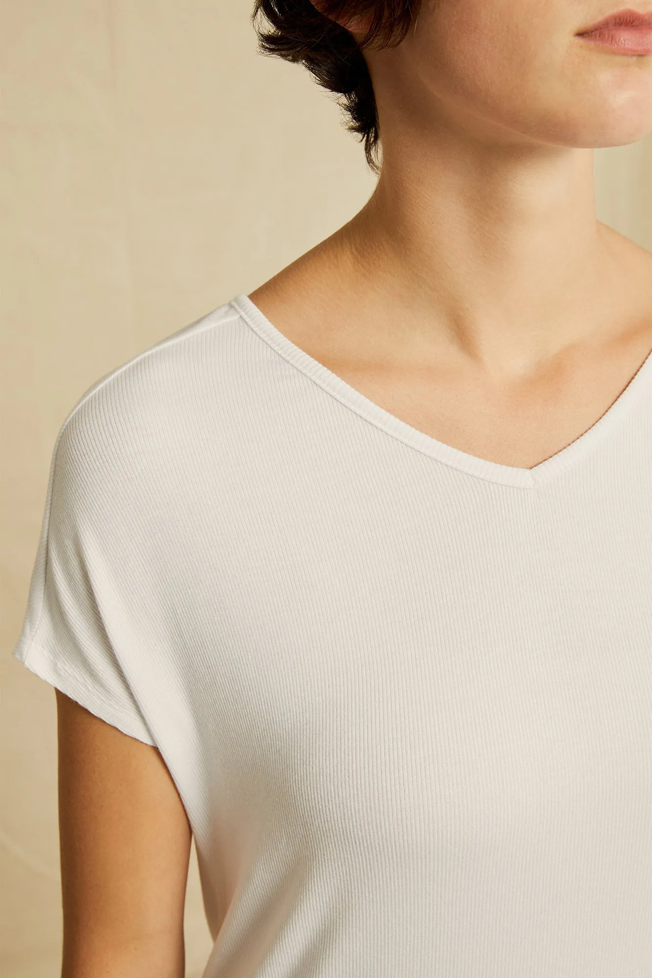 Stella Dream Rib Tee - White sold by Amour Vert product image thumbnail 4