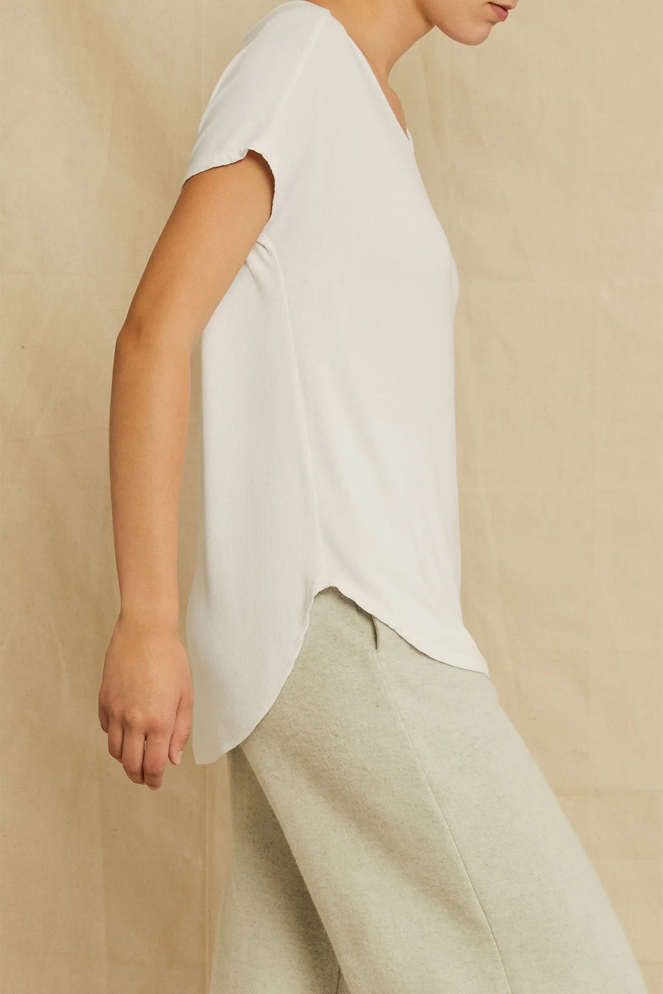 Stella Dream Rib Tee - White sold by Amour Vert product image thumbnail 2