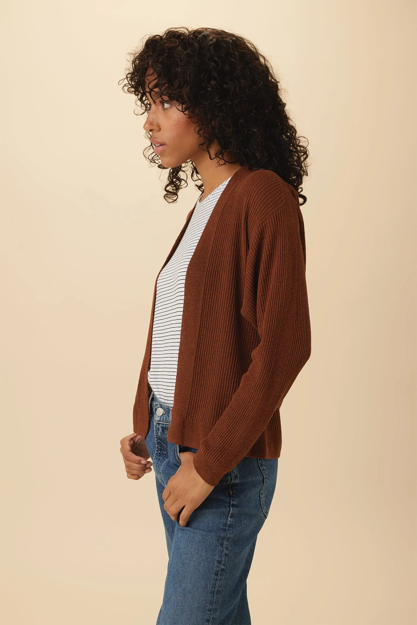 Caroline Flaxen Eco Cardigan - Rust sold by Amour Vert product image thumbnail 2