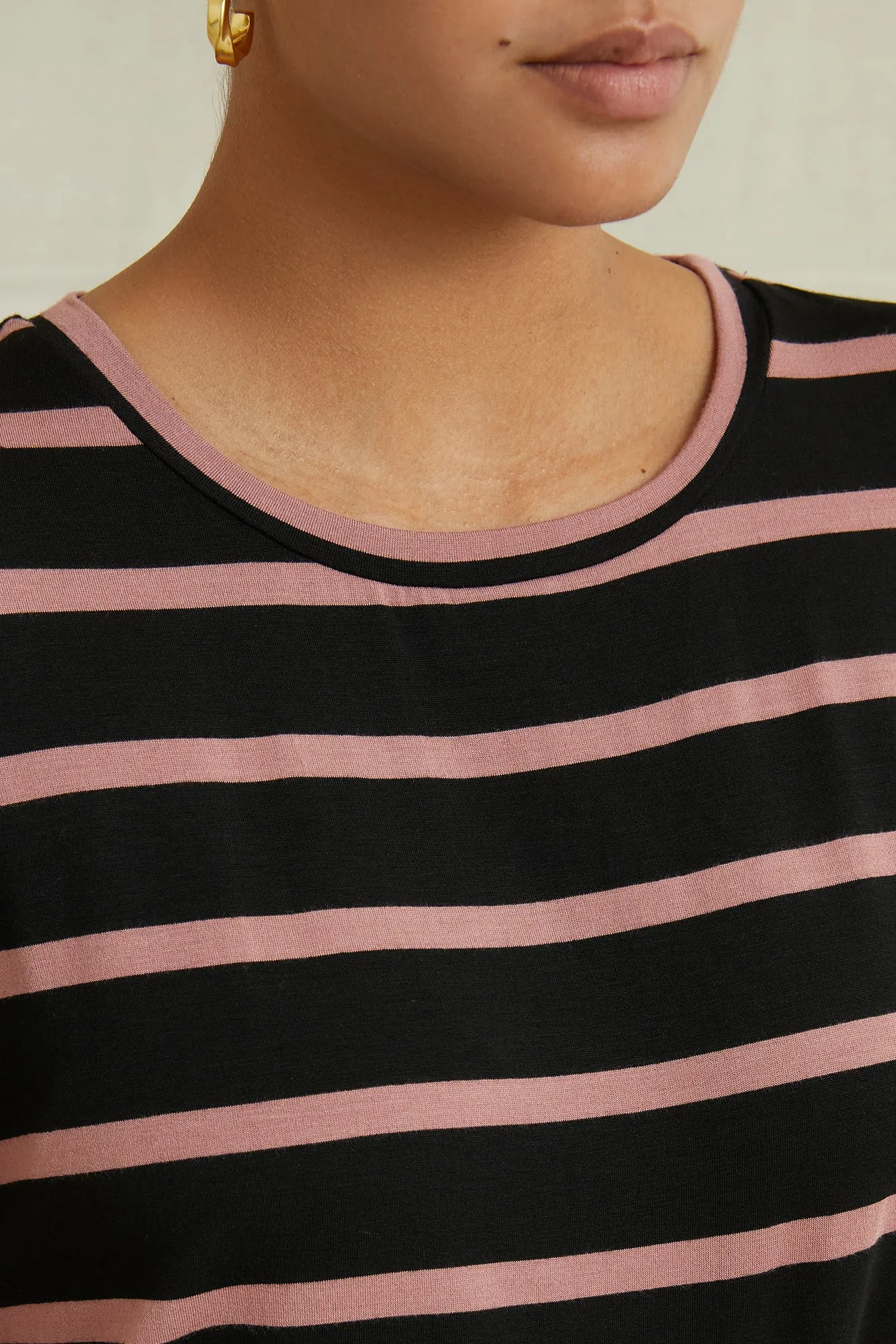 Berkeley Modal Tee - Black and Quartz sold by Amour Vert product image thumbnail 4