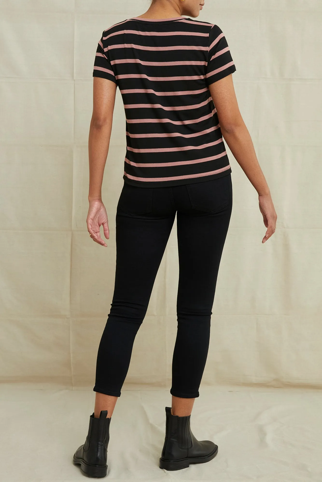 Berkeley Modal Tee - Black and Quartz sold by Amour Vert product image thumbnail 3