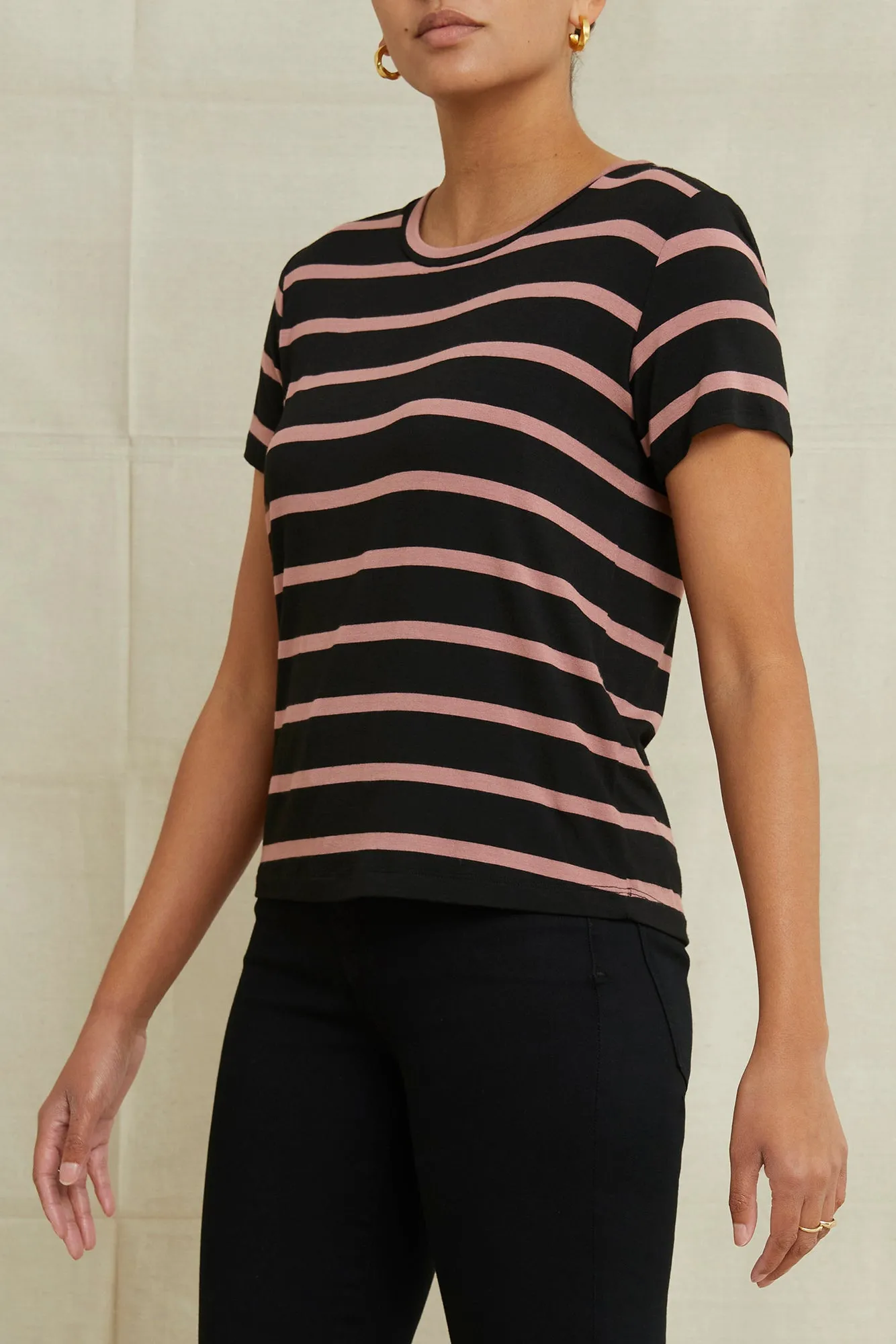 Berkeley Modal Tee - Black and Quartz sold by Amour Vert product image thumbnail 2